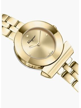Salvatore Ferragamo Gold-Tone Ladies Bracelet Watch